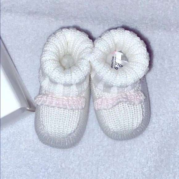 Knit Baby Booties by Le Nouveau-Né 0-3mo New - Picture 6 of 8